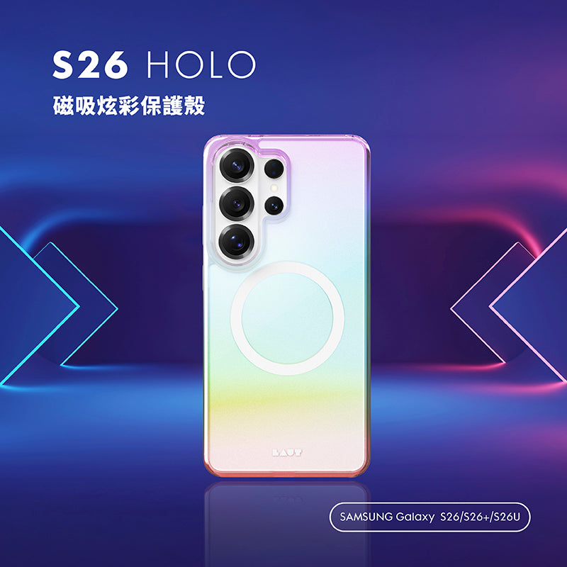 LAUT 萊德 Galaxy S26/S26+/S26 Ultra|MagSafe磁吸炫彩保護殼-彩透白