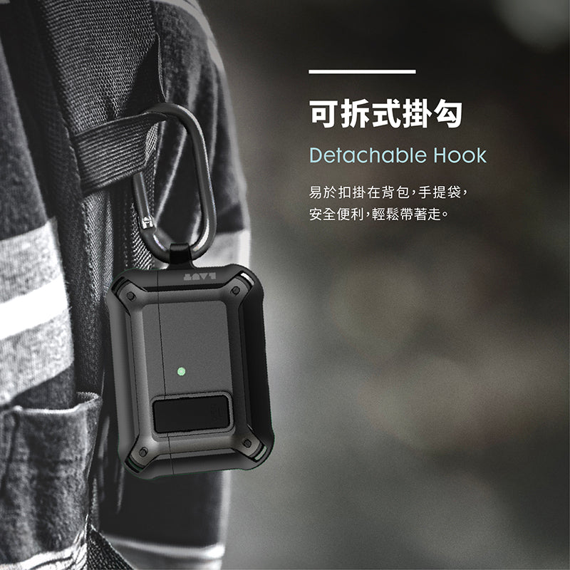 LAUT 萊德 AirPods Pro 3 保護殼|耐衝擊硬式款-黑