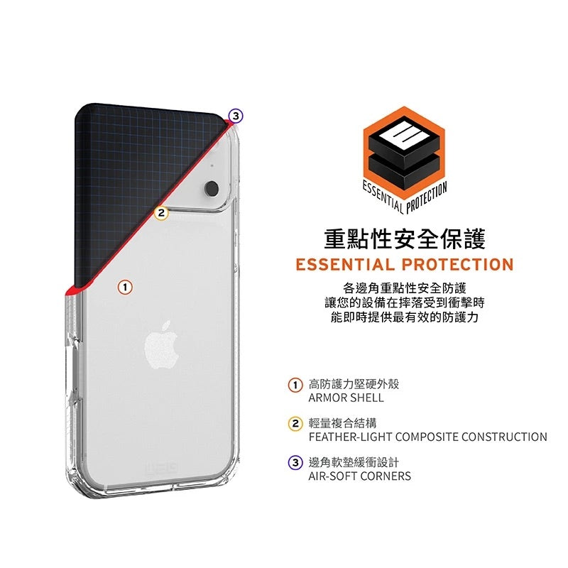 UAG iPhone 17/17 Pro/Pro Max手機殼|耐衝擊全透款-極透明