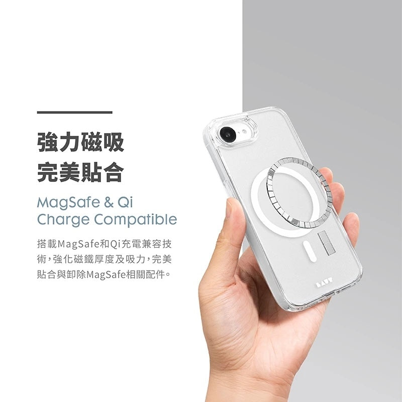 LAUT 萊德 iPhone 16e手機殼|MagSafe磁吸晶透款-透明