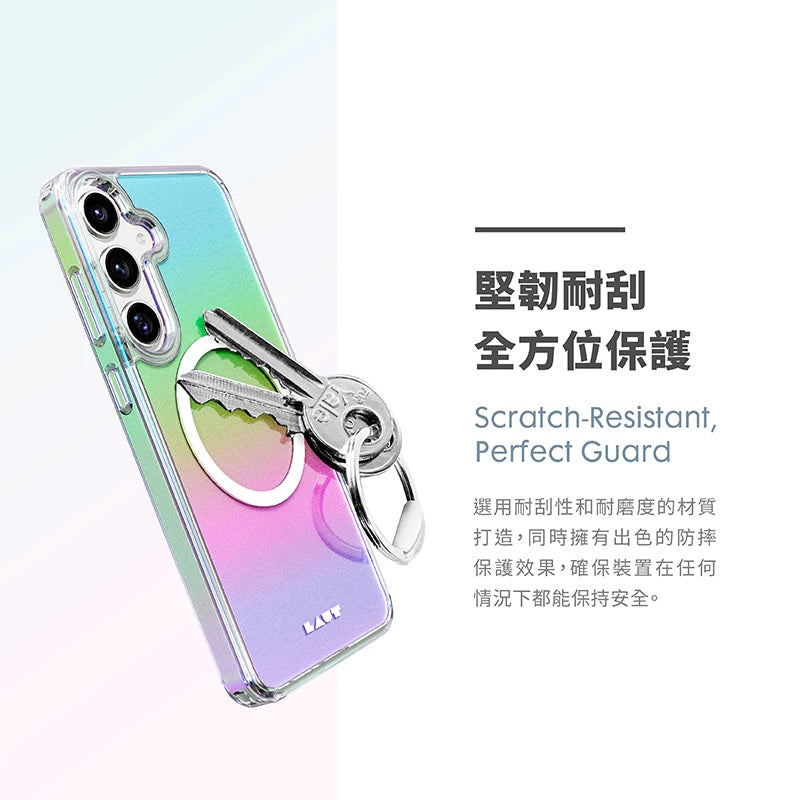 LAUT 萊德 Galaxy S25手機殼|磁吸炫彩款-彩透白|適用S25/S25+/S25 Ultra