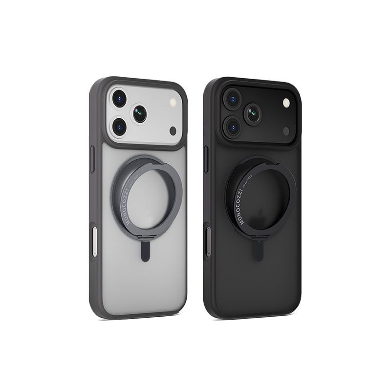 MONOCOZZI iPhone 17/Air/Pro/ProMax手機殼|MagSafe磁吸防指紋360旋轉支架防摔款