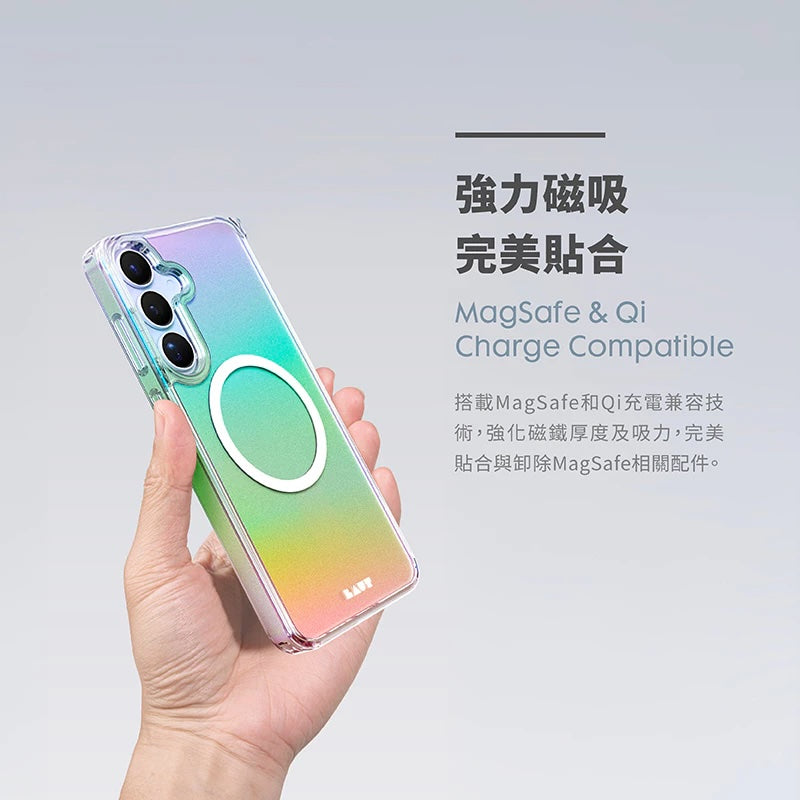 LAUT 萊德 Galaxy S25手機殼|磁吸炫彩款-彩透白|適用S25/S25+/S25 Ultra