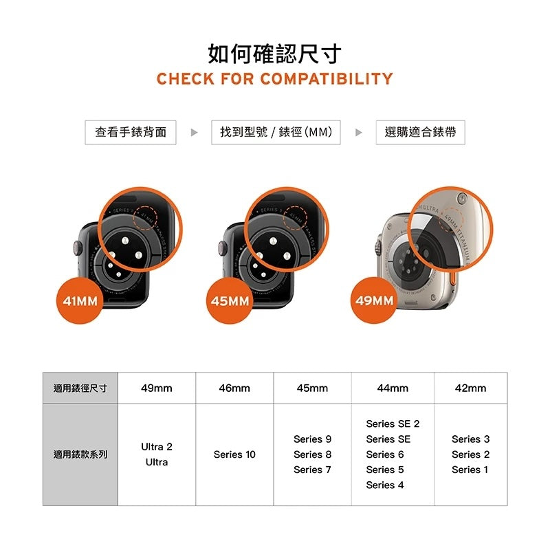 UAG Apple Watch錶帶|頂級版FKM氟橡膠款|適用42/44/45/46/49mm