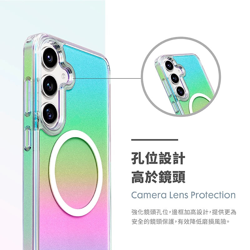 LAUT 萊德 Galaxy S25手機殼|磁吸炫彩款-彩透白|適用S25/S25+/S25 Ultra