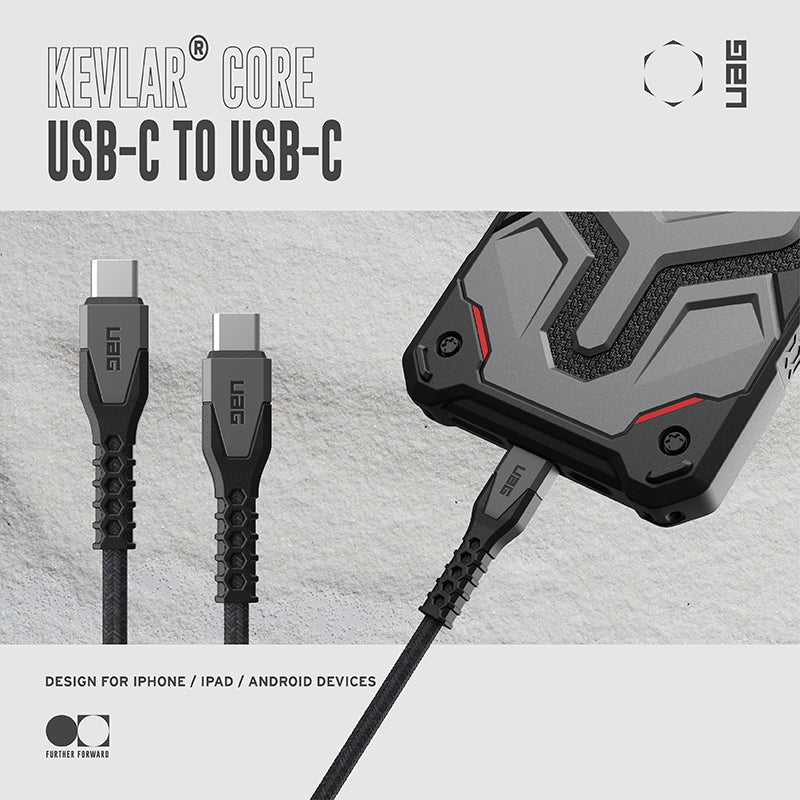 UAG 充電線|USB-C to USB-C|1.5m頂級超耐折款