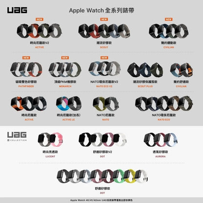 UAG Apple Watch錶帶｜頂級版FKM氟橡膠款｜適用42/44/45/46/49mm