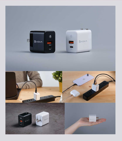 ADAM 亞果元素｜35W GaN氮化鎵｜OMNIA X35A 雙孔迷你快速電源供應器