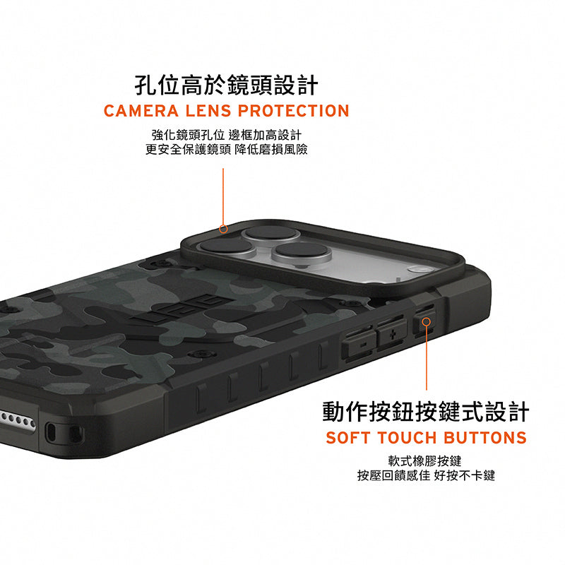 UAG iPhone 17 Pro/Pro Max手機殼｜MagSafe磁吸耐衝擊經典款-迷彩黑