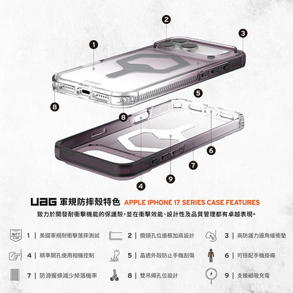 UAG iPhone 17 Pro/Pro Max手機殼｜MagSafe磁吸耐衝擊全透款-漸層色