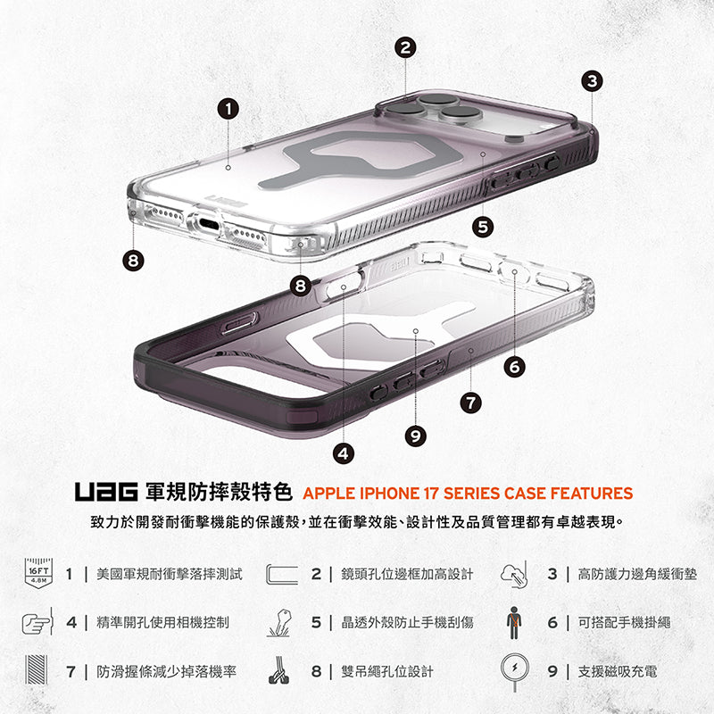 UAG iPhone 17 Pro/Pro Max手機殼｜MagSafe磁吸耐衝擊全透款-漸層色