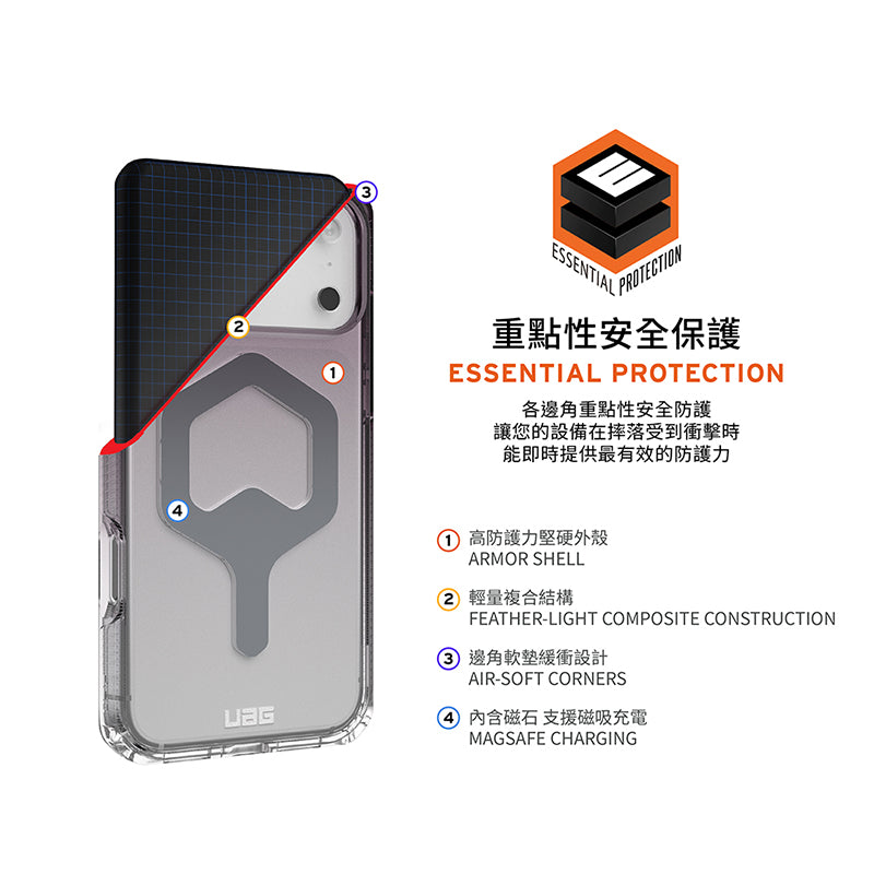 UAG iPhone 17 Pro/Pro Max手機殼｜MagSafe磁吸耐衝擊全透款-漸層色