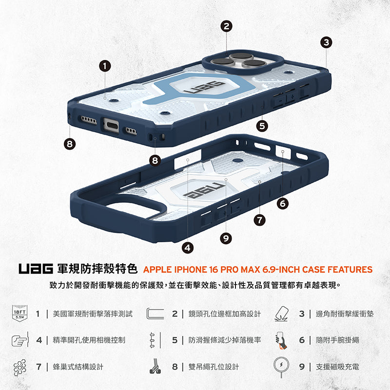 UAG iPhone 16 Pro/Pro Max手機殼｜MagSafe磁吸耐衝擊手腕掛繩款