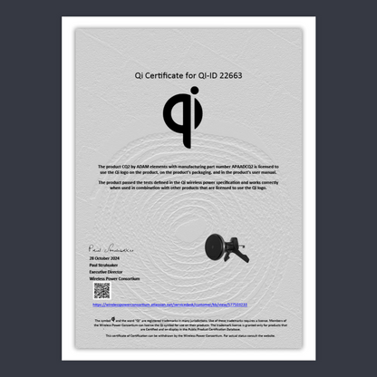 ADAM 亞果元素｜Qi2 15W｜CQ2 旗艦版車用磁吸充電器