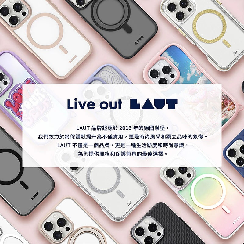 LAUT 萊德 iPad mini保護殼｜透明背板多功能Y折款｜適用mini 6/7(2024)