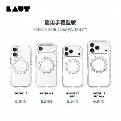 LAUT 萊德 iPhone 17/Air/17 Pro/Pro Max手機殼｜MagSafe磁吸360支架軍規耐衝擊款