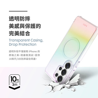 LAUT 萊德 Galaxy S26/S26+/S26 Ultra｜MagSafe磁吸炫彩保護殼-彩透白