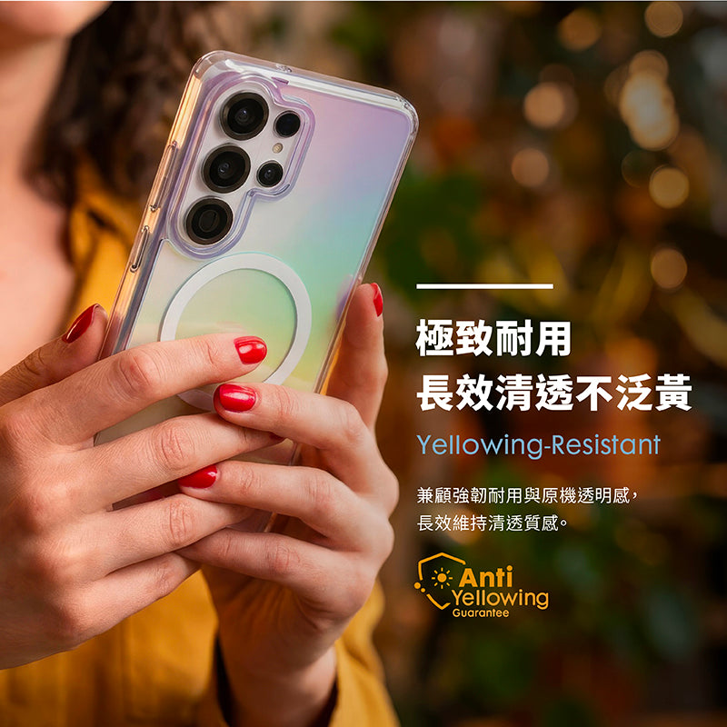 LAUT 萊德 Galaxy S26/S26+/S26 Ultra｜MagSafe磁吸炫彩保護殼-彩透白