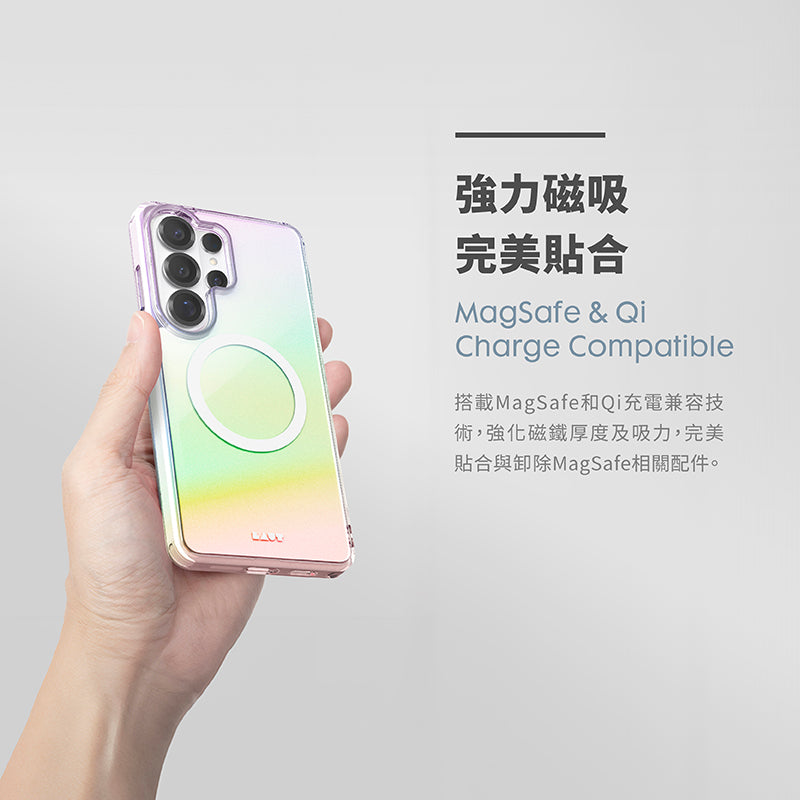 LAUT 萊德 Galaxy S26/S26+/S26 Ultra｜MagSafe磁吸炫彩保護殼-彩透白
