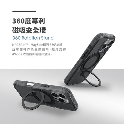 LAUT萊德 iPhone 16手機殼｜MagSafe磁吸360支架軍規款｜適用16/Plus/Pro/Pro Max
