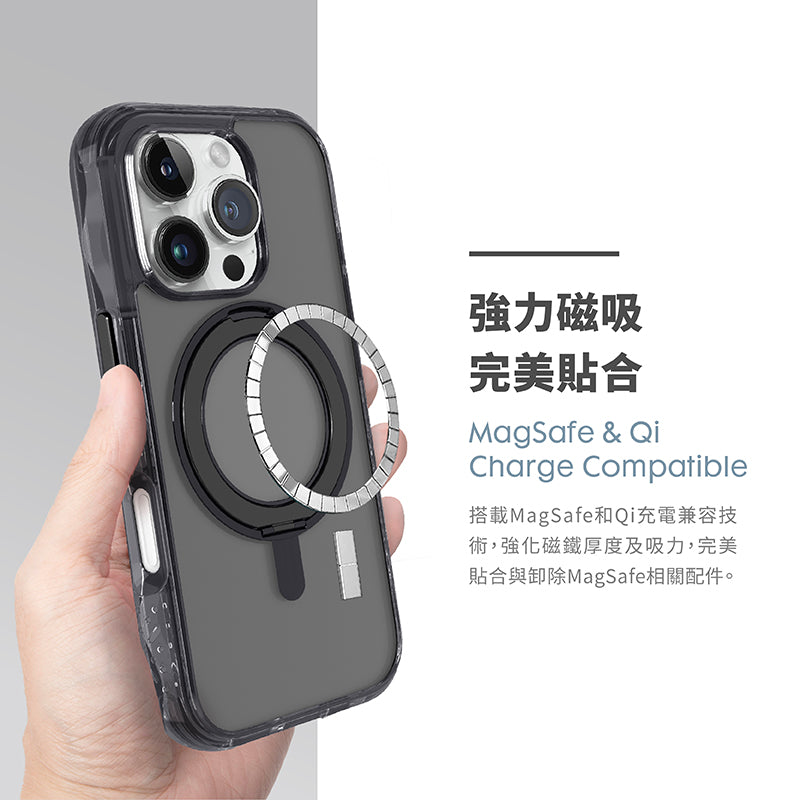 LAUT萊德 iPhone 16手機殼｜MagSafe磁吸360支架軍規款｜適用16/Plus/Pro/Pro Max