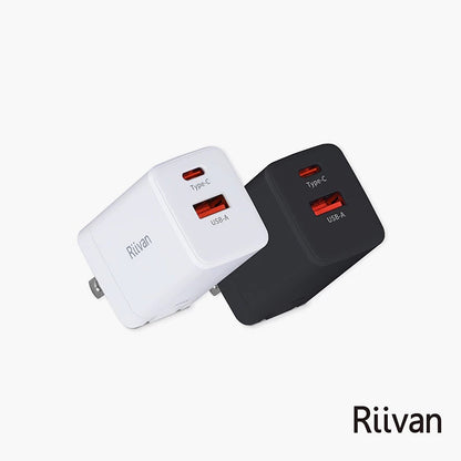 Riivan｜ 35W 1C1A / 2C GaN氮化鎵｜雙孔充電器