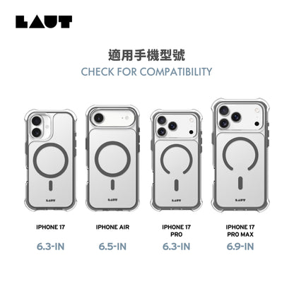 LAUT 萊德 iPhone 17/Air/17 Pro/Pro Max手機殼｜MagSafe磁吸360氣墊軍規耐衝擊款