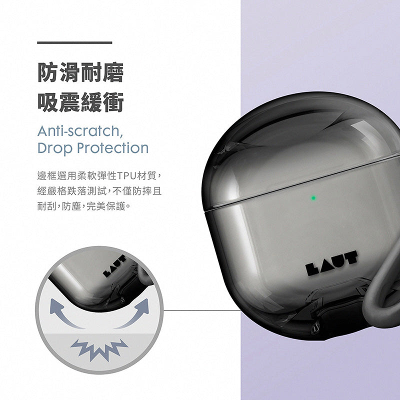 LAUT 萊德 AirPods 4保護殼 ｜晶透防摔款