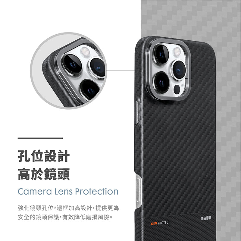LAUT萊德 iPhone 16手機殼｜MagSafe磁吸鏡頭支架極薄纖維款｜適用16/Plus/Pro/Pro Max