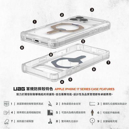 UAG iPhone 17/Air/Pro/Pro Max手機殼｜MagSafe磁吸耐衝擊支架經典款