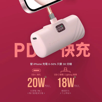 ADAM 亞果元素｜Lightning｜GRAVITY F5C LED 顯示口袋型行動電源