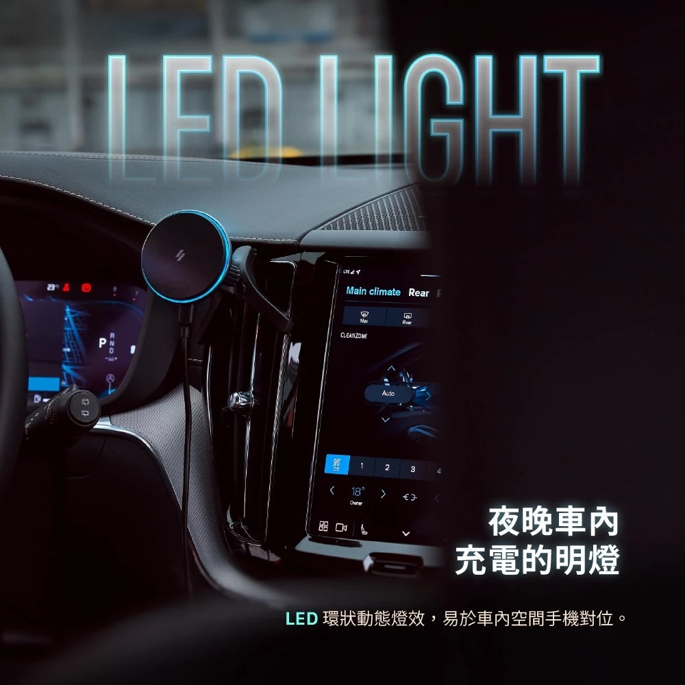 ADAM 亞果元素｜Qi2 15W｜CQ2 旗艦版車用磁吸充電器