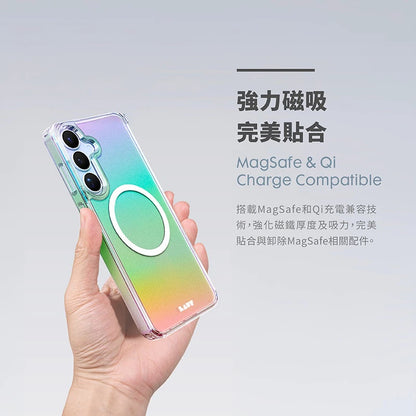 LAUT 萊德 Galaxy S25手機殼｜磁吸炫彩款-彩透白｜適用S25/S25+/S25 Ultra