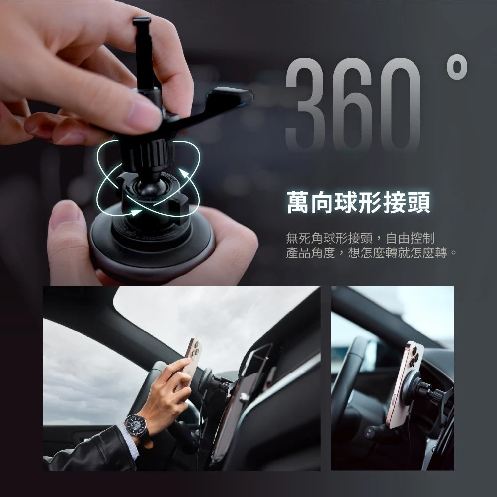 ADAM 亞果元素｜Qi2 15W｜CQ2 旗艦版車用磁吸充電器