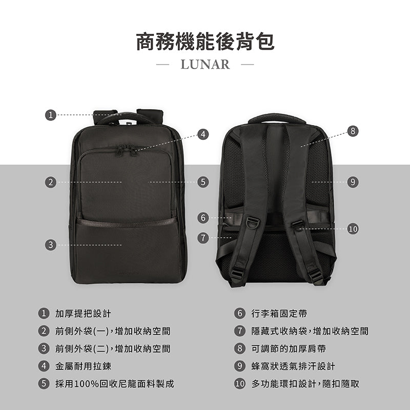 TUCANO 後背包｜Lunar商務機能款
