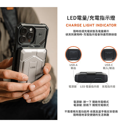 UAG 行動電源｜10000mAh｜磁吸無線耐衝擊支架款