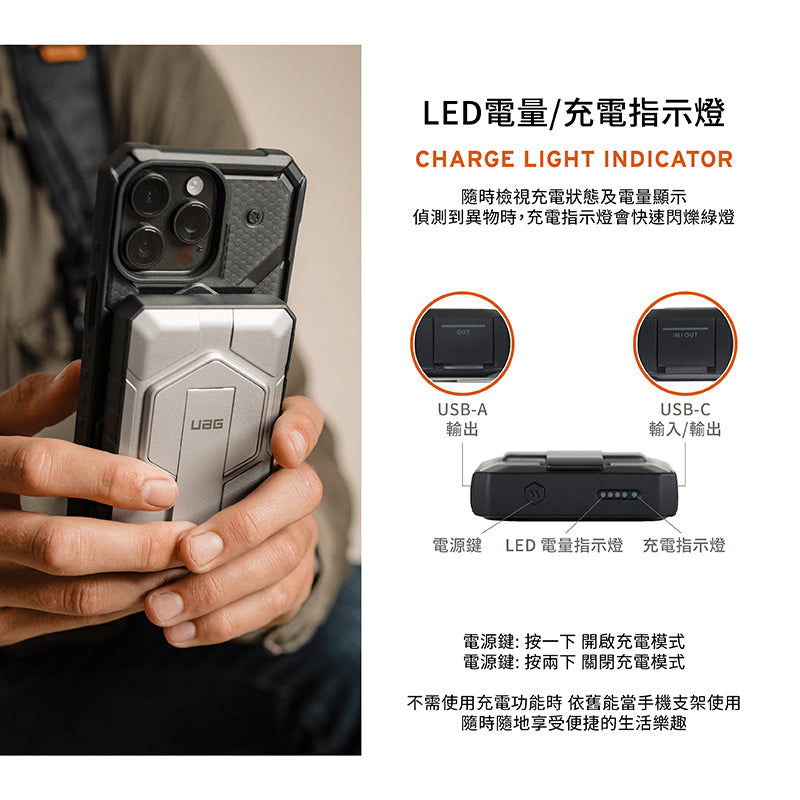 UAG 行動電源｜10000mAh｜磁吸無線耐衝擊支架款