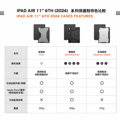 UAG iPad Air保護殼｜都會款耐衝擊保護殼｜適用iPad Air 13/11/10.9吋(2024-2025)