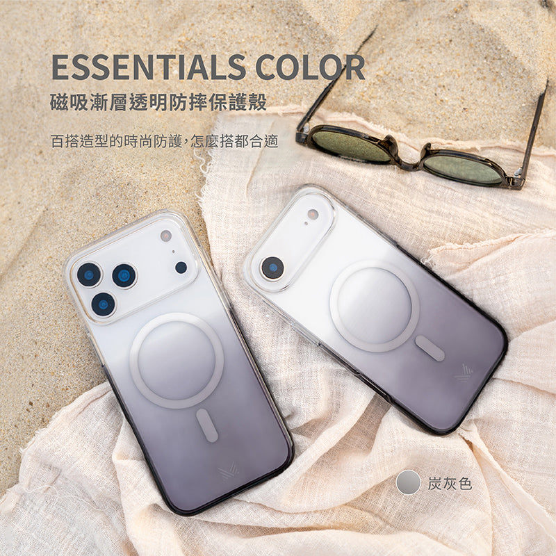 MONOCOZZI iPhone 17/Air/17 Pro/Pro Max手機殼｜MagSafe磁吸透明防摔款-炭灰