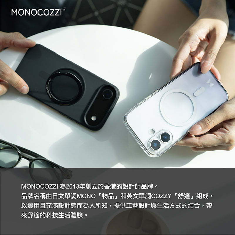 MONOCOZZI iPhone 17/Air/17 Pro/Pro Max手機殼｜MagSafe磁吸透明防摔款-炭灰