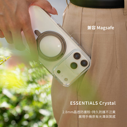 MONOCOZZI iPhone 17/Air/Pro/Max手機殼｜MagSafe磁吸360旋轉支架不發黃透明防摔款