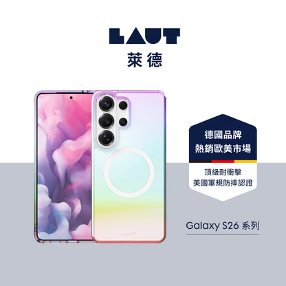 LAUT 萊德 Galaxy S26/S26+/S26 Ultra｜MagSafe磁吸炫彩保護殼-彩透白
