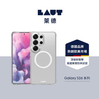 LAUT 萊德 Galaxy S26/S26+/S26 Ultra｜MagSafe磁吸晶透保護殼-透明